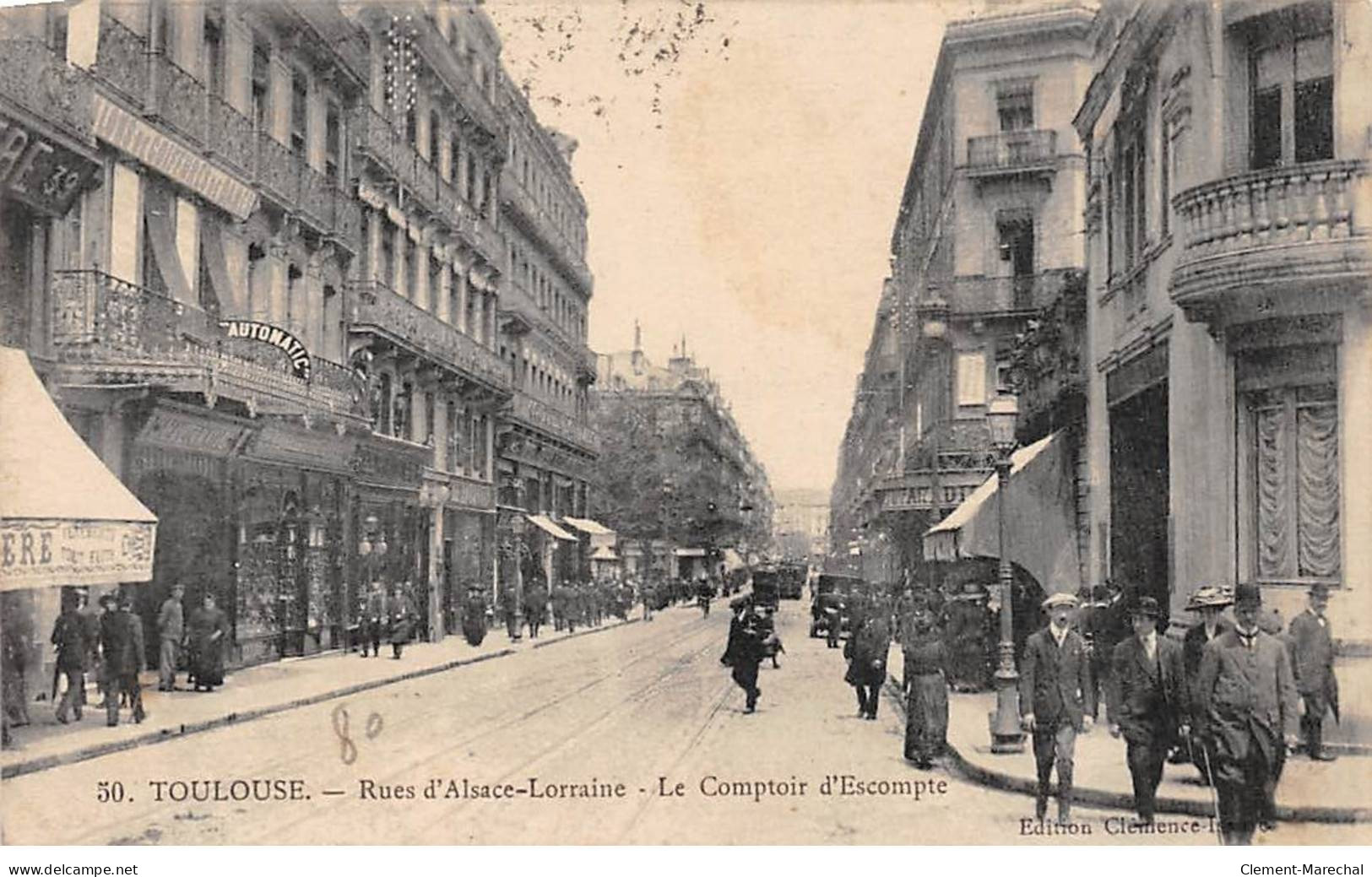 TOULOUSE - Rues D'Alsace Lorraine - Le Comptoir D'Escompte - Très Bon état - Toulouse