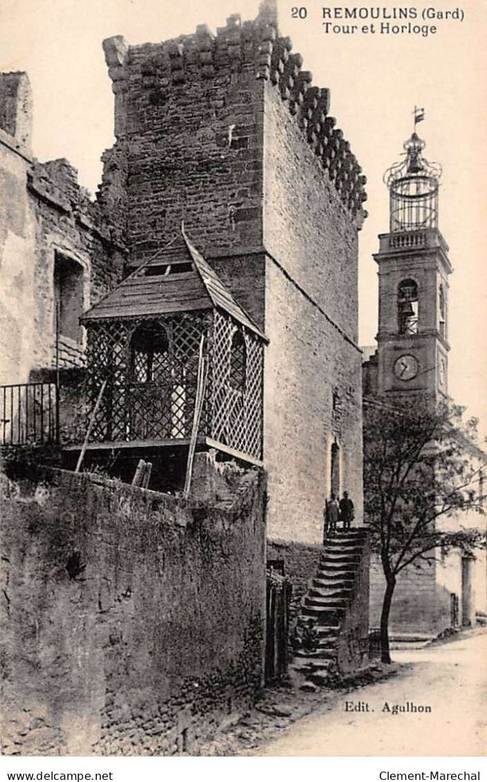 REMOULINS - Tour Et Horloge - Très Bon état - Remoulins