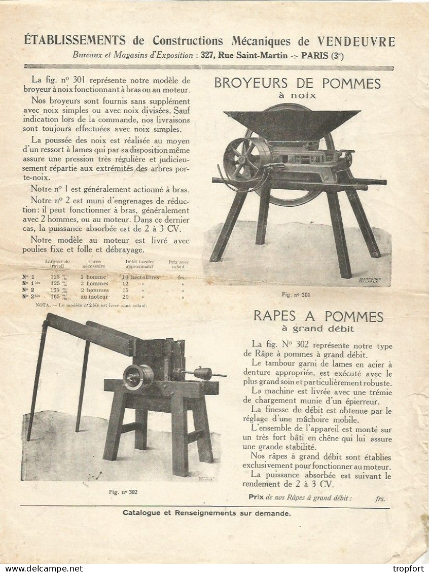 Page Publicitaire  AGRICULTURE Agricole  LOME-LEZ-LILLE   Aplatisseur E.L  Rape A Pommes  BROYEUR - Advertising