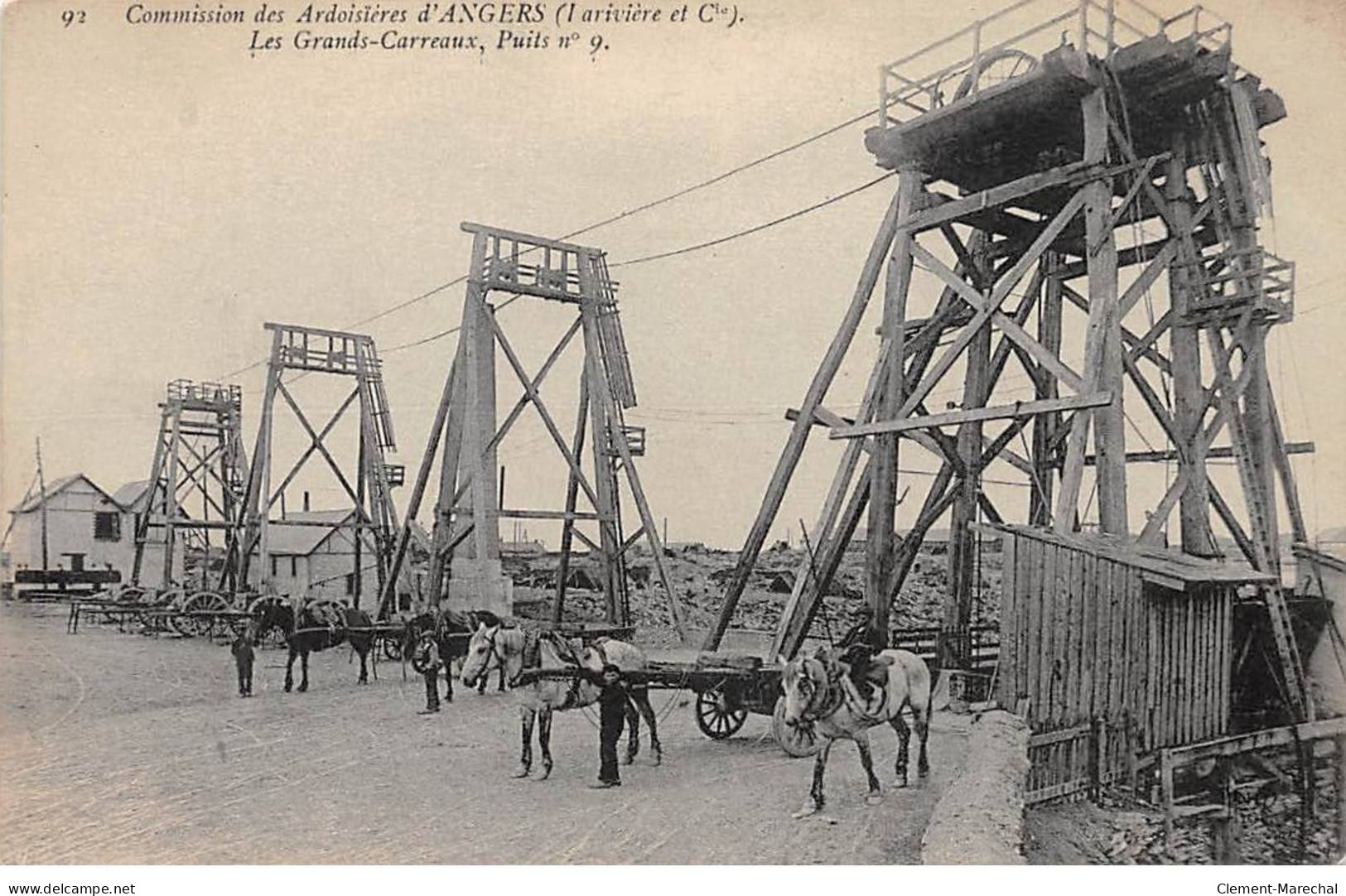 Commission Des Ardoisières D'ANGERS - Les Grands Carreaux - Puits N° 9 - Très Bon état - Angers