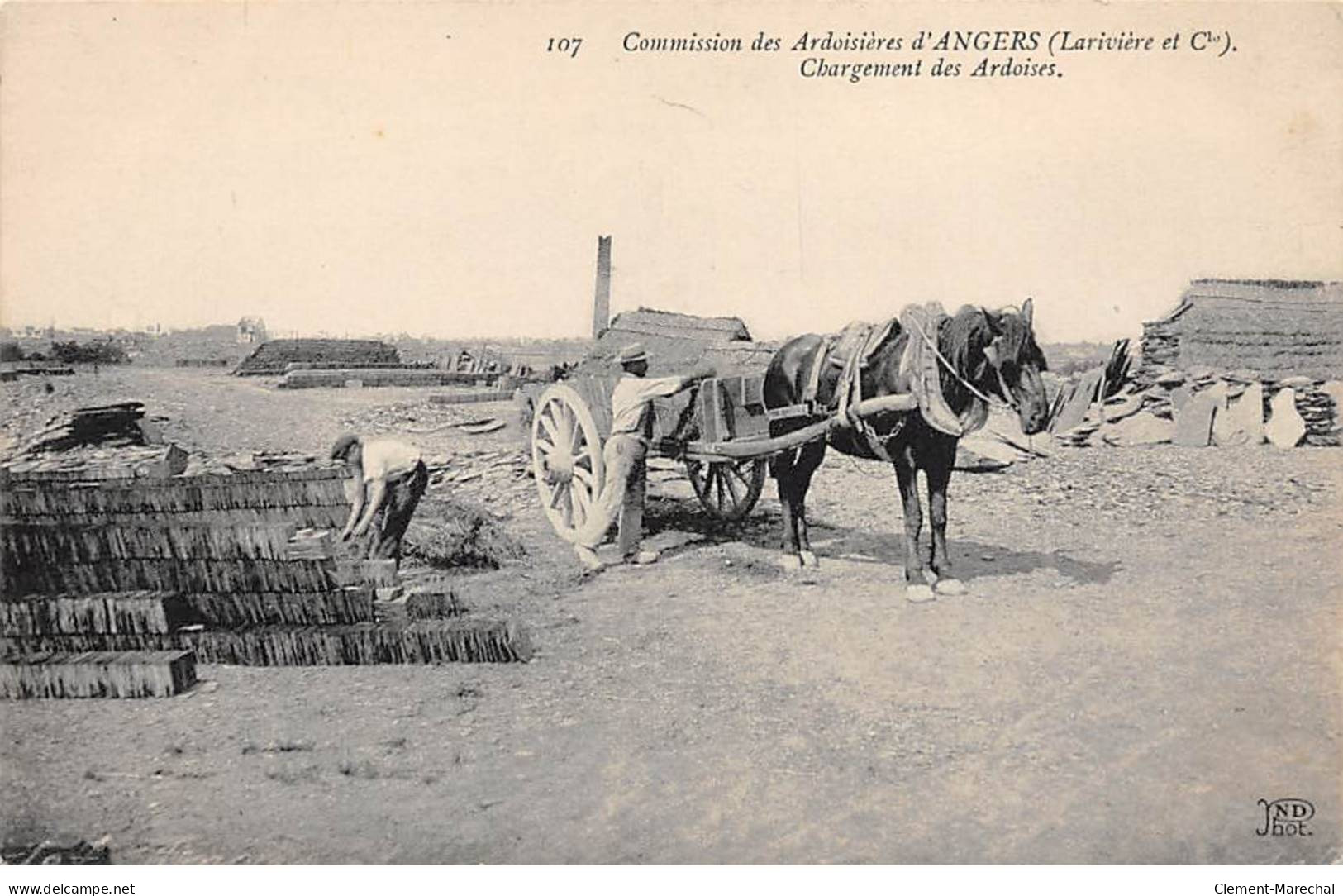 Commission Des Ardoisières D'ANGERS - Chargement Des Ardoises - Très Bon état - Angers