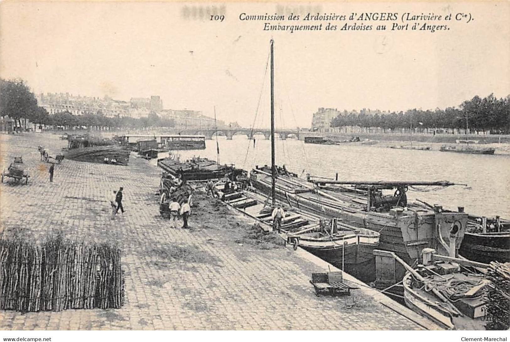 Commission Des Ardoisières D'ANGERS - Embarquement Des Ardoises Au Port D'Angers - Très Bon état - Angers