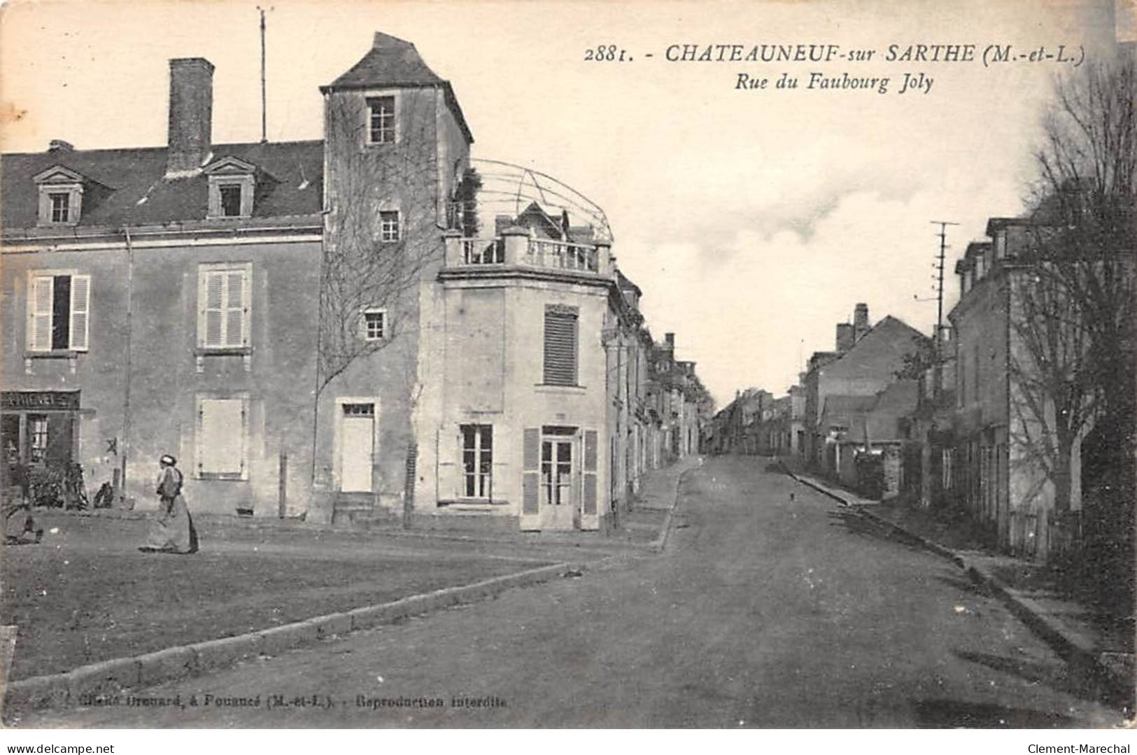 CHATEAUNEUF SUR SARTHE - Rue Du Faubourg - Très Bon état - Chateauneuf Sur Sarthe