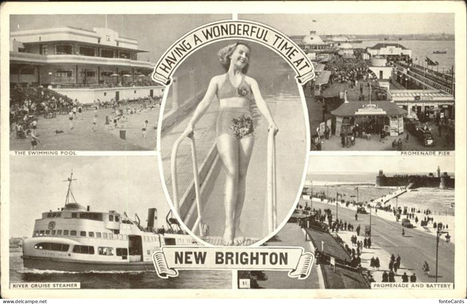 11111399 New Brighton Merseyside Promenade Schiff Swimming Pool  - Autres & Non Classés