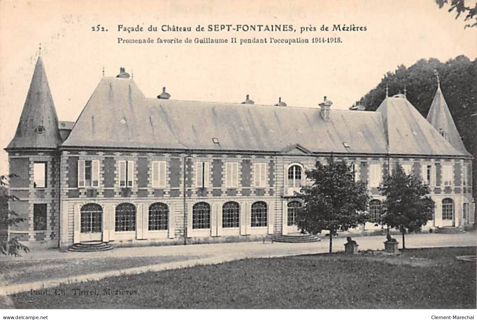 Façade Du Château De SEPT FONTAINES Près De Mézières - Très Bon état - Autres & Non Classés