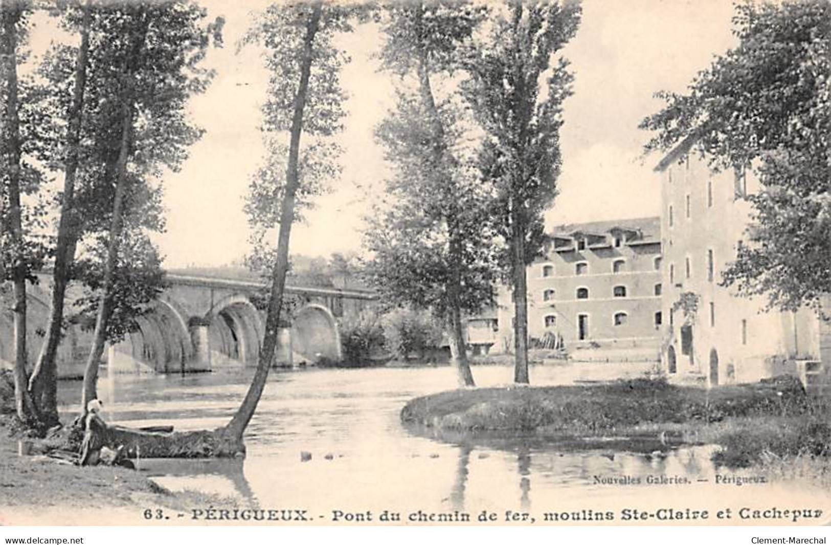 PERIGUEUX - Pont Du Chemin De Fer - Moulin Sainte Claire Et Cachepur - Très Bon état - Périgueux