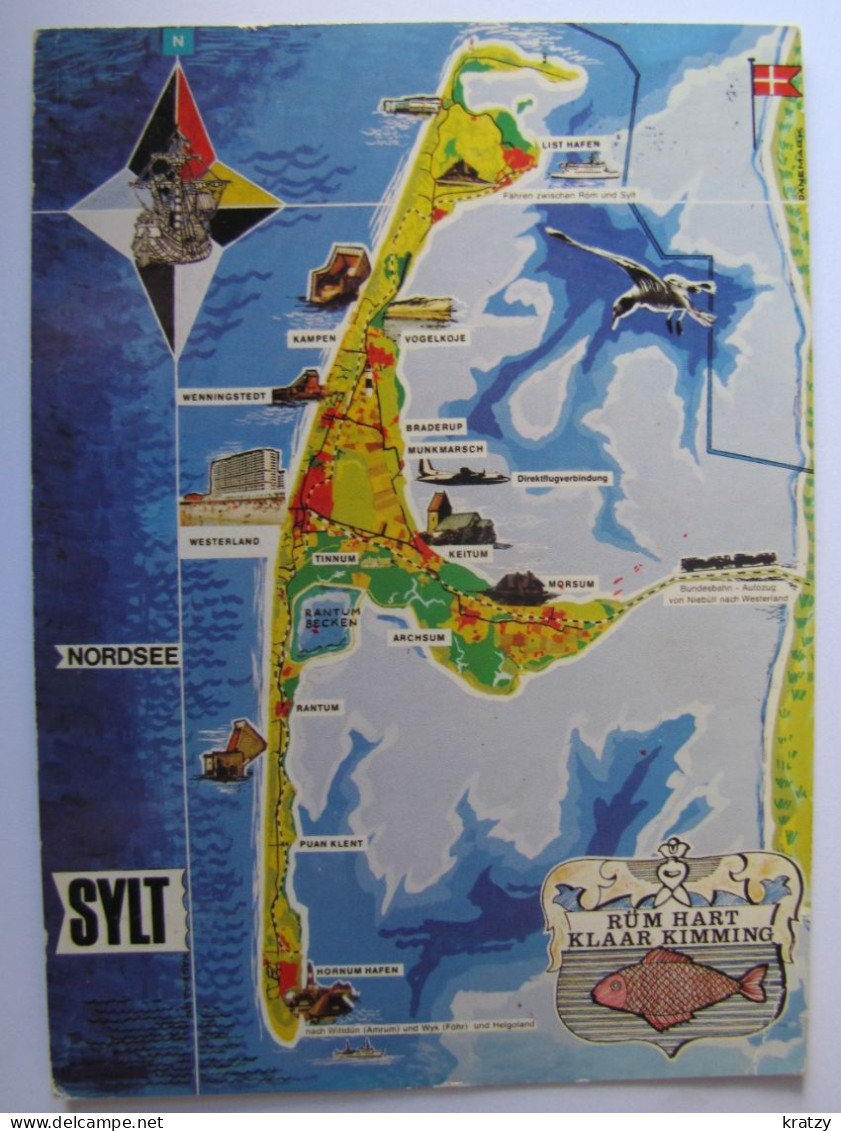 ALLEMAGNE - SCHLESWIG-HOLSTEIN - SYLT - Map - Sylt
