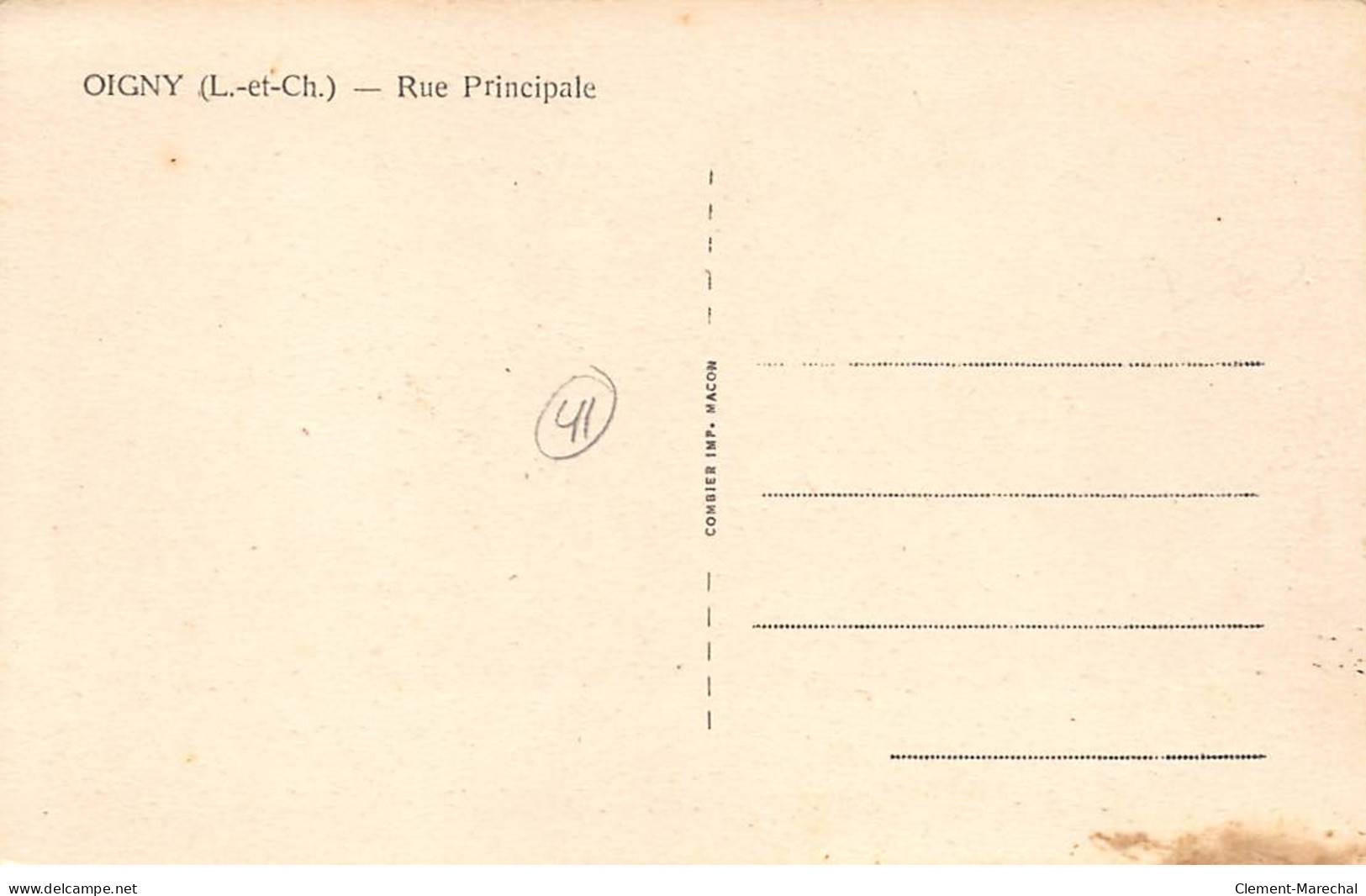 OIGNY - Rue Principale - Très Bon état - Andere & Zonder Classificatie