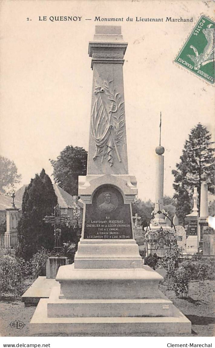 LE QUESNOY - Monument Du Lieutenant Marchand - Très Bon état - Le Quesnoy