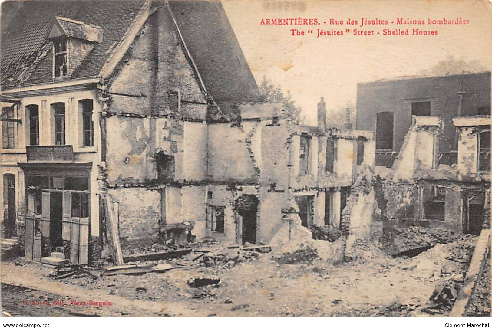 ARMENTIERES - Rue Des Jésuites - Maisons Bombardées - Très Bon état - Armentieres