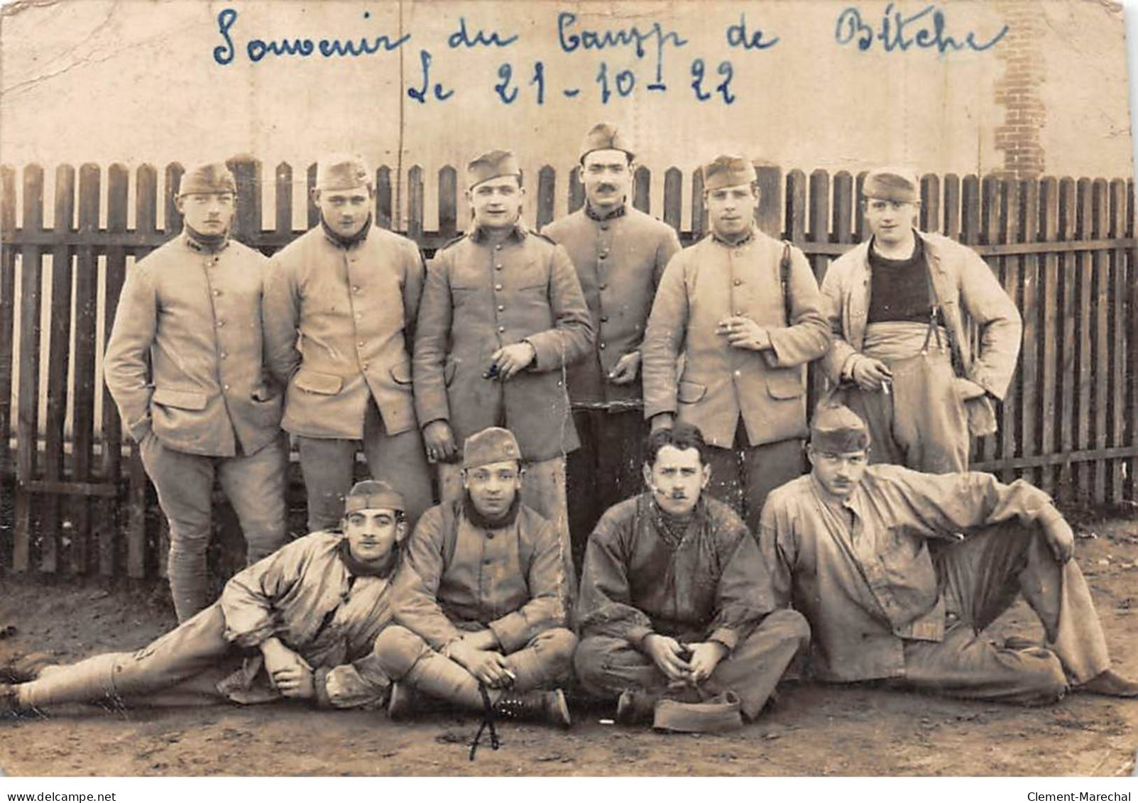 Souvenir Du CAMP DE BITCHE 1922 - Carte Photo - Soldats - état - Bitche