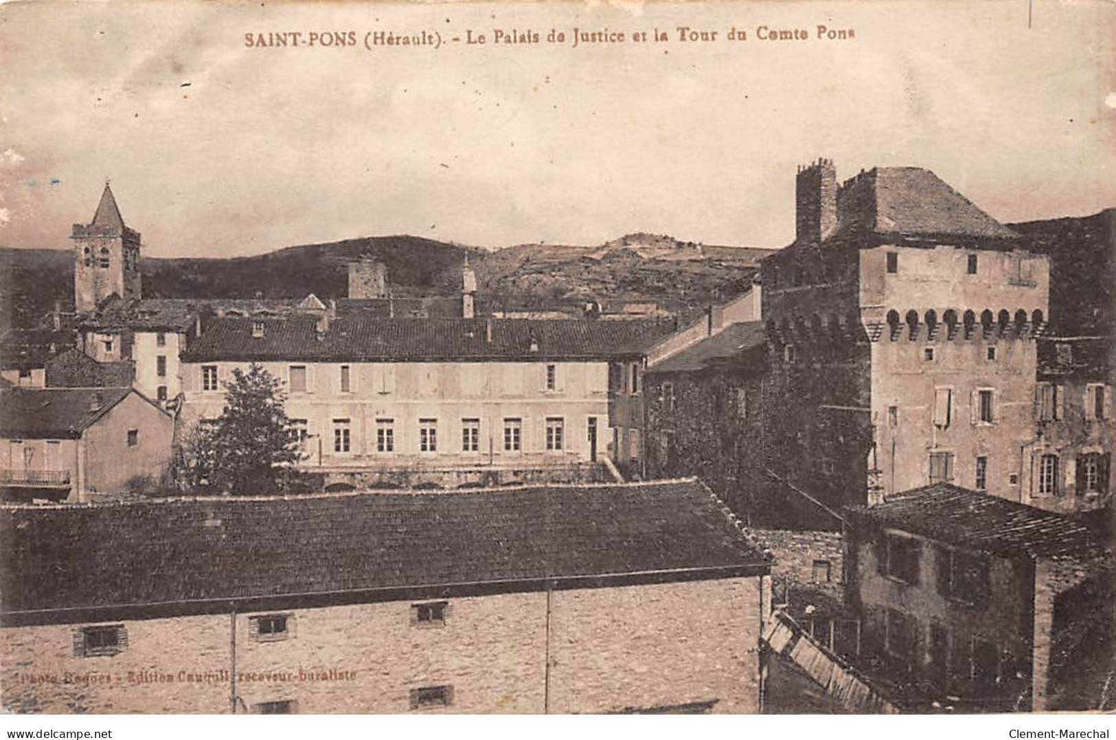 SAINT PONS - Le Palais De Justice Et La Tour Du Comte Pons - état - Saint-Pons-de-Mauchiens