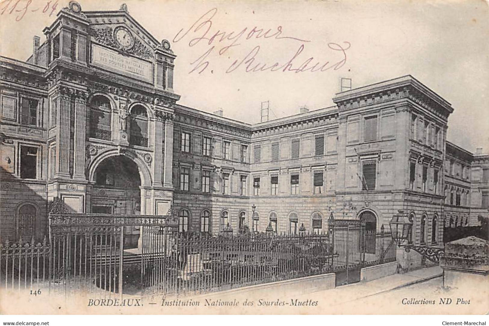 BORDEAUX - Institution Nationale Des Sourdes Muettes - Très Bon état - Bordeaux