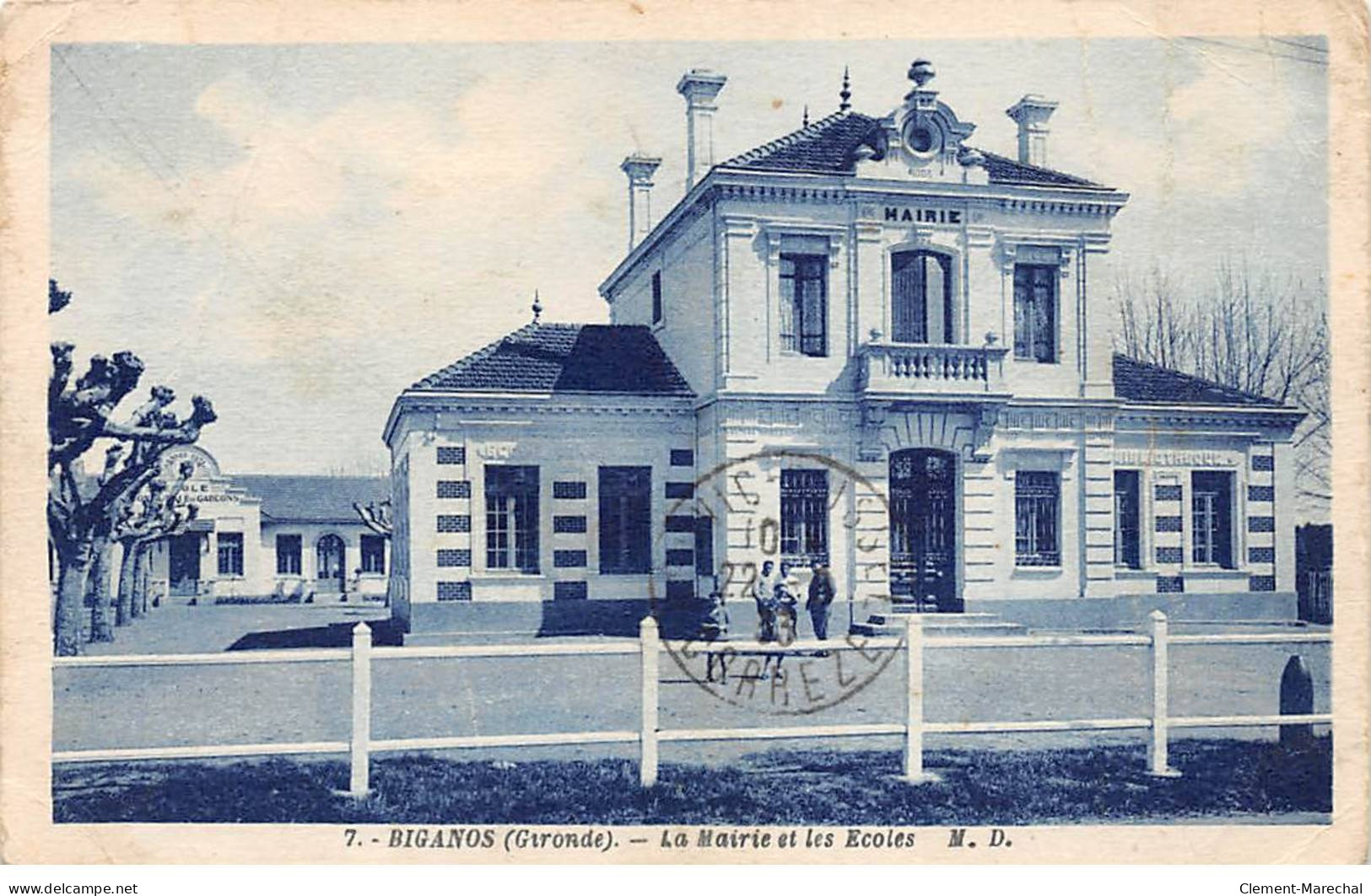 BIGANOS - La Mairie Et Les Ecoles - état - Other & Unclassified