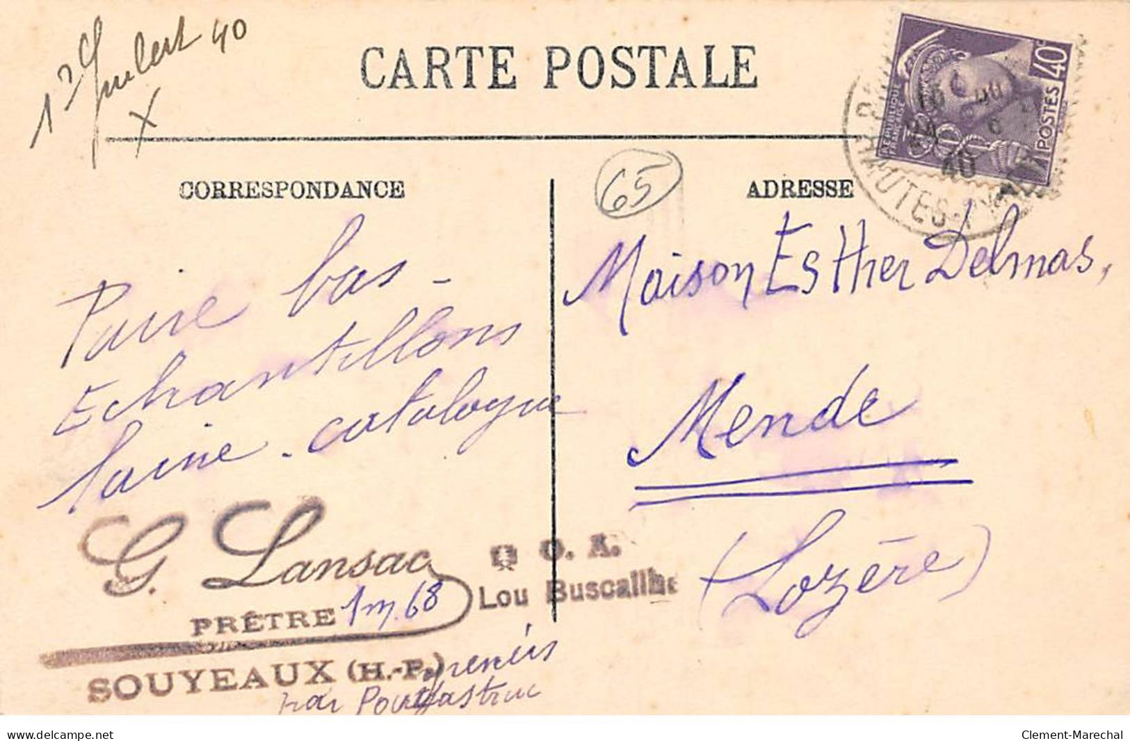 Congrès Eucharistique LOURDES 1914 - S. E. Le Cardinal Légat - Très Bon état - Lourdes