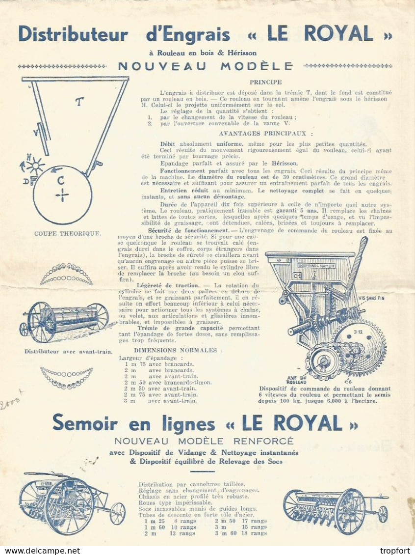 Page Publicitaire  AGRICULTURE Agricole élévateur Courroie  NAMUR (Belgique )  Max GODFRIND  GERBEUR  SEMOIR ENGRAIS - Advertising