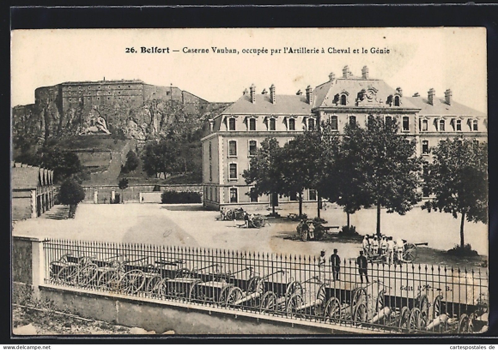 CPA Belfort, Caserne Vauban Occupée Par L`Artillerei à Cheval Et Le Génie  - Belfort - City