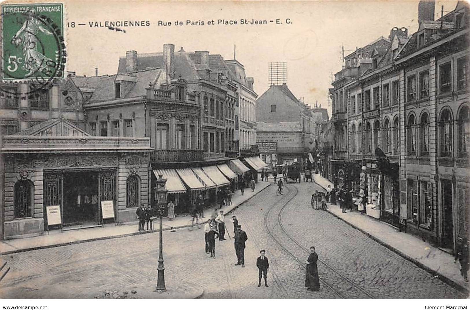VALENCIENNES - Rue De Paris Et Place Saint Jean - Très Bon état - Valenciennes