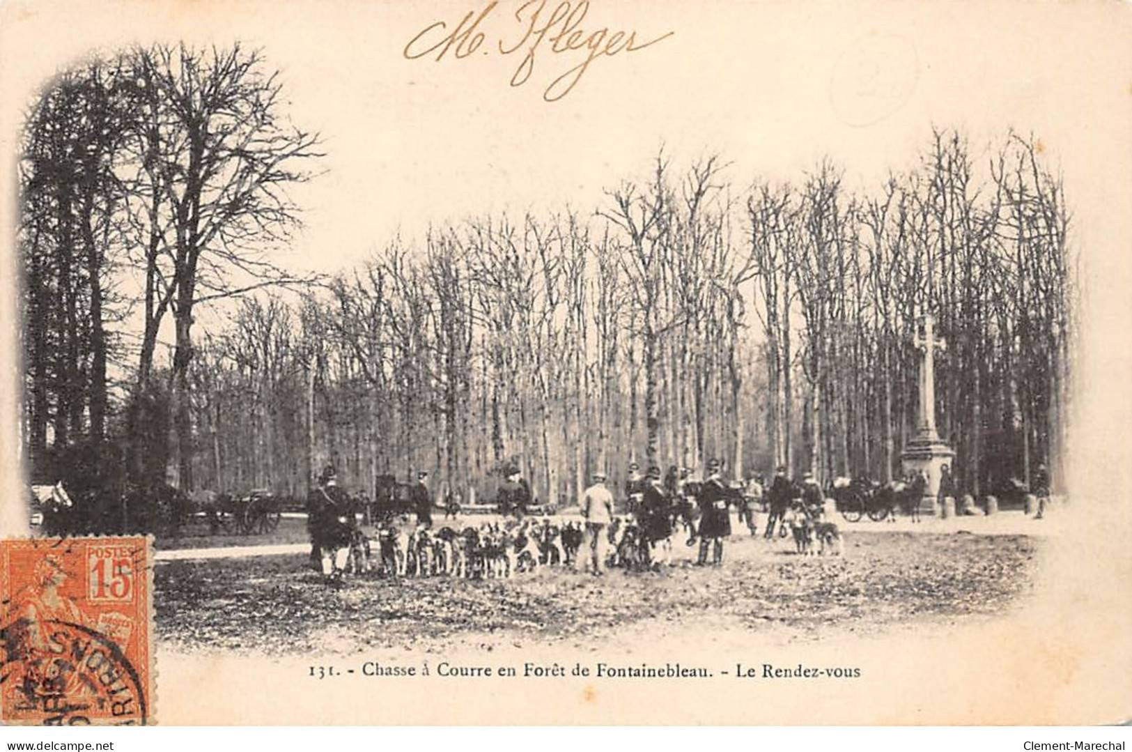 Chasse à Courre En Forêt De FONTAINEBLEAU - Le Rendez Vous - Très Bon état - Fontainebleau