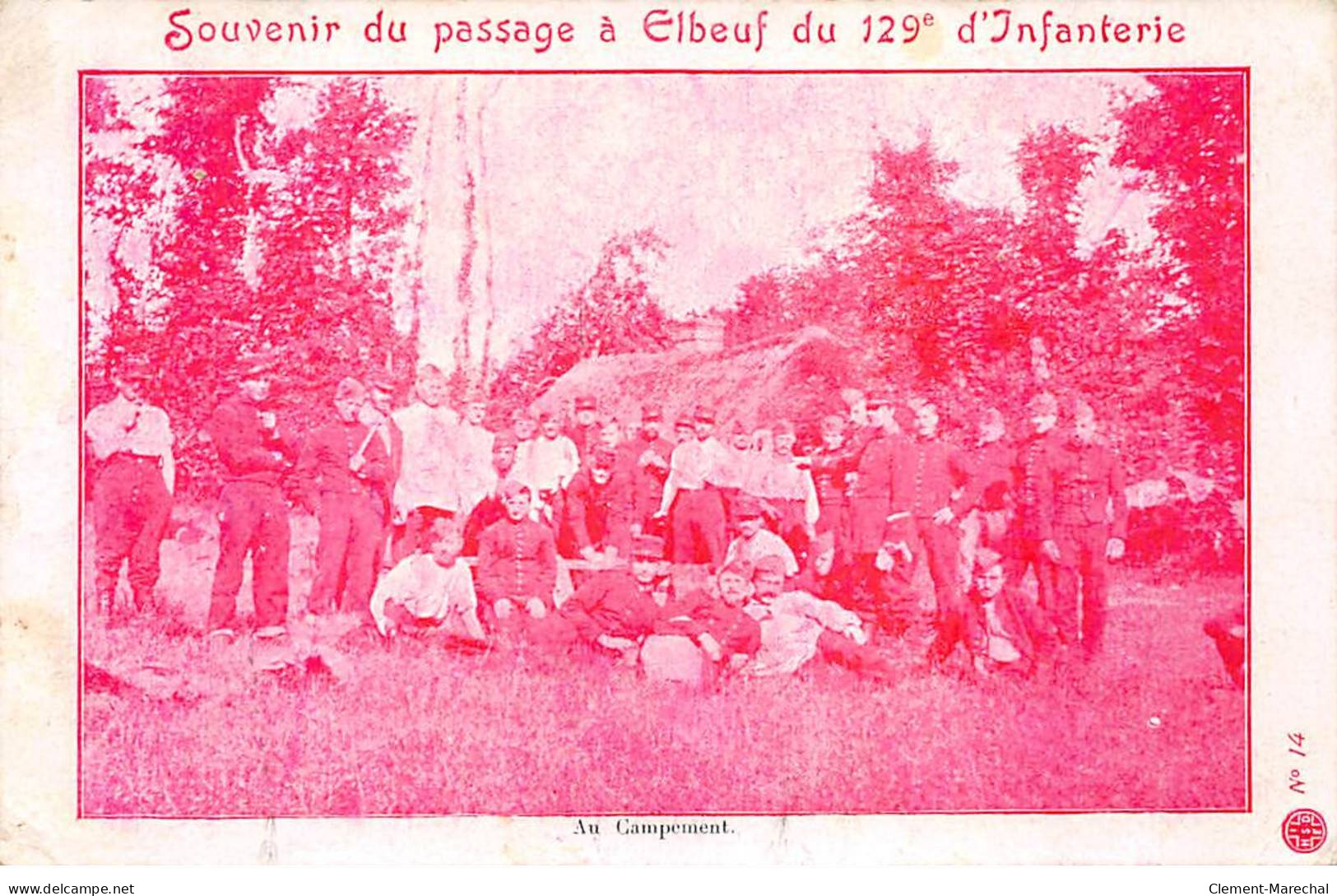 Souvenir Du Passage à ELBEUF Du 129e D'Infanterie - état - Elbeuf