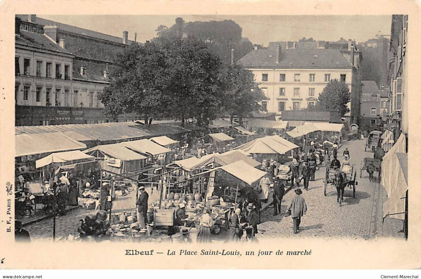 ELBEUF - La Place Saint Louis, Un Jour De Marché - Très Bon état - Elbeuf