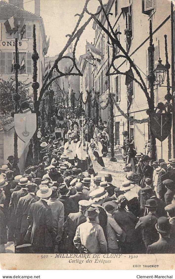 Millénaire De CLUNY - 1910 - Cortège Des Evêques - état - Cluny