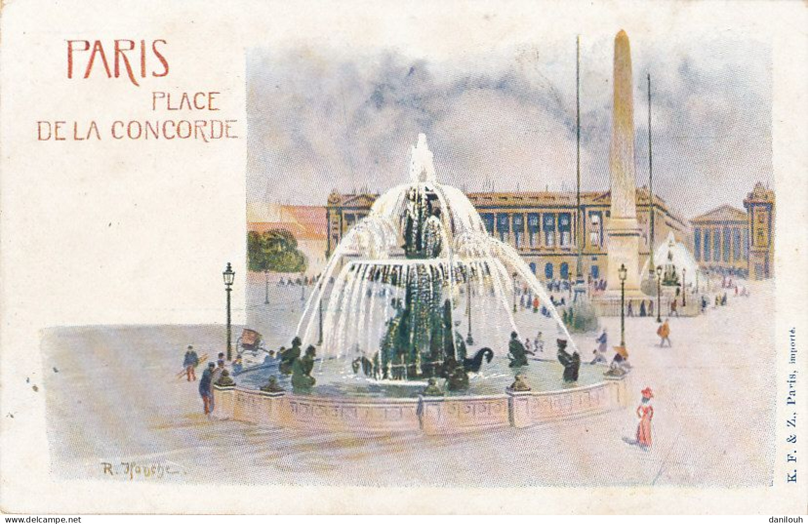 75 // PARIS VIII - Place De La Concorde  ILLUSTRATION HANCHE /  - Arrondissement: 08
