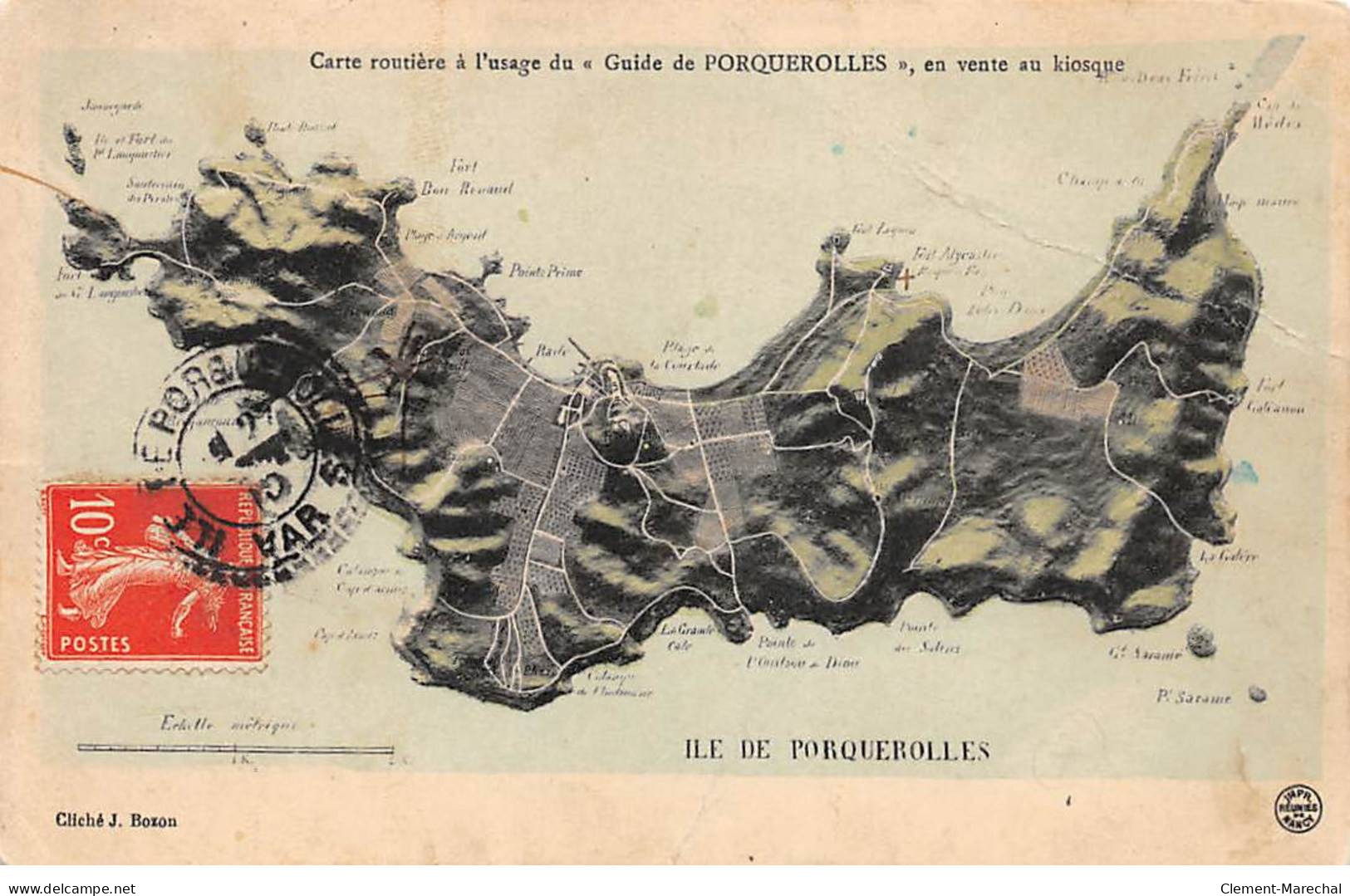 ILE DE PORQUEROLLES - Carte Routière à L'usage Du " Guide De PORQUEROLLES " - état - Porquerolles