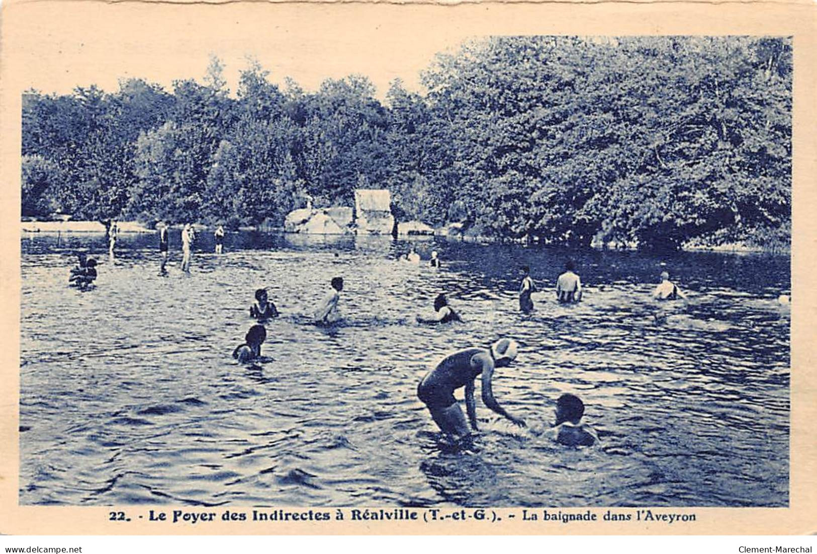 Le Foyer Des Indirectes à REALVILLE - La Baignade Dans L'Aveyron - état - Realville