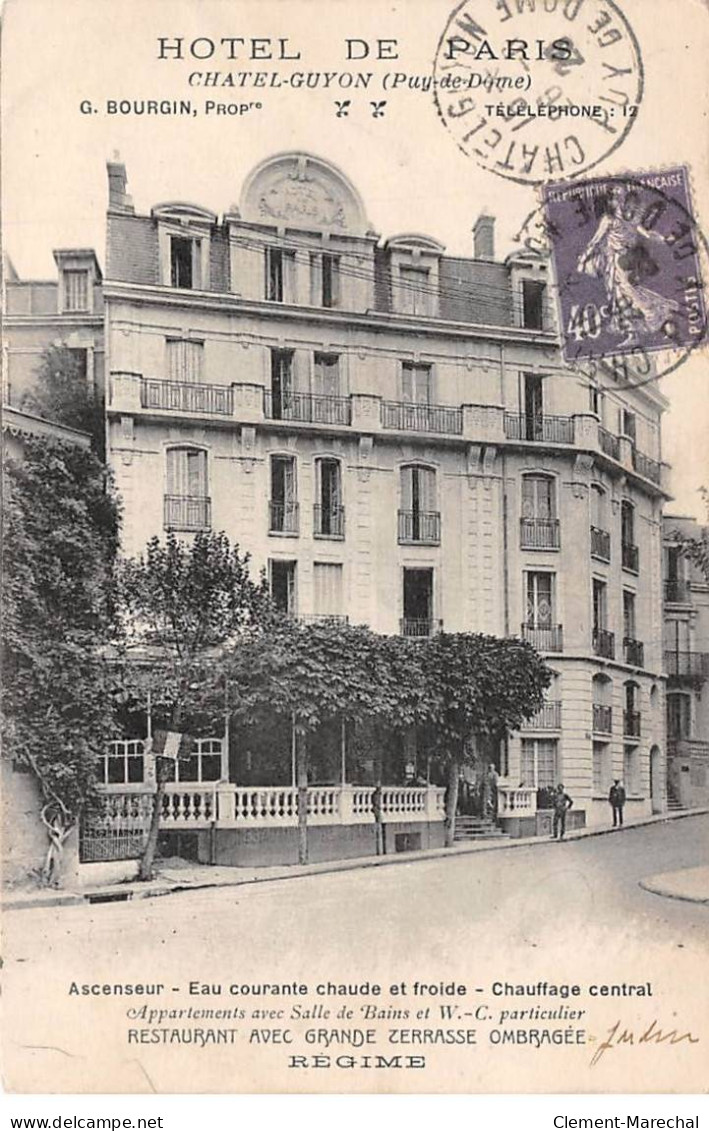 CHATEL GUYON - Hotel De Paris - Très Bon état - Châtel-Guyon