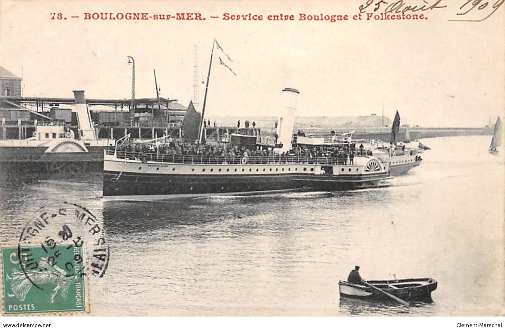 BOULOGNE SUR MER - Service Entre Boulogne Et Folkestone - Très Bon état - Boulogne Sur Mer