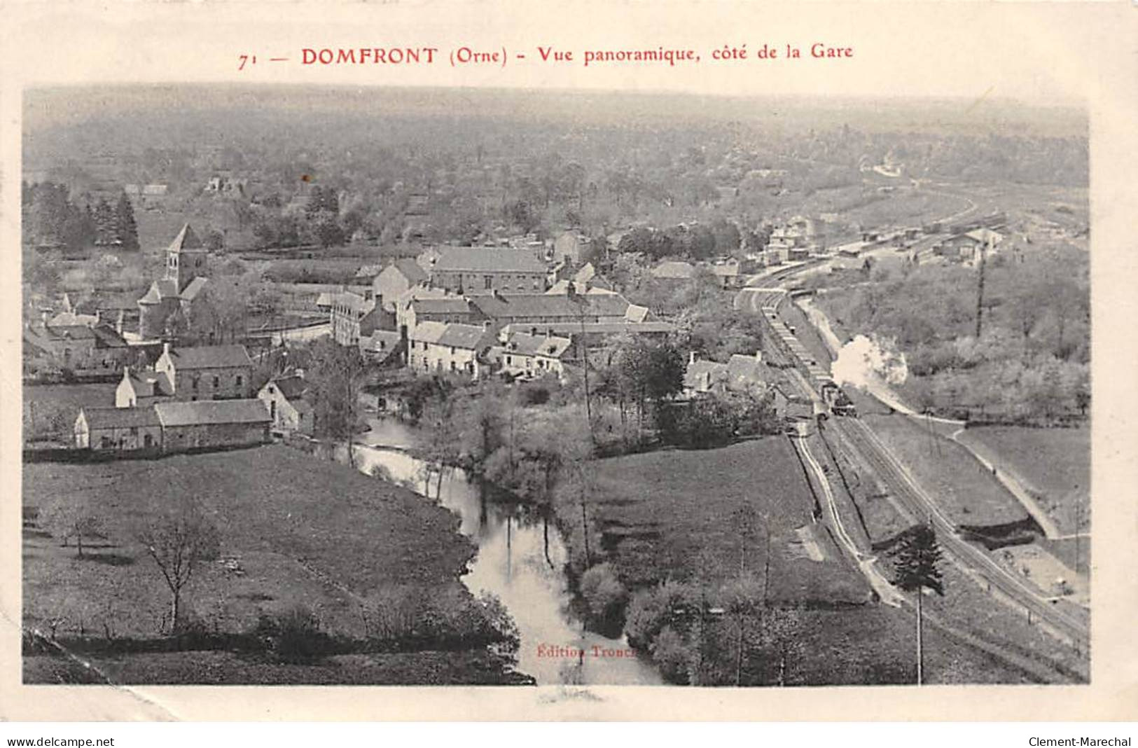 DOMFRONT - Vue Panoramique, Côté De La Gare - état - Domfront