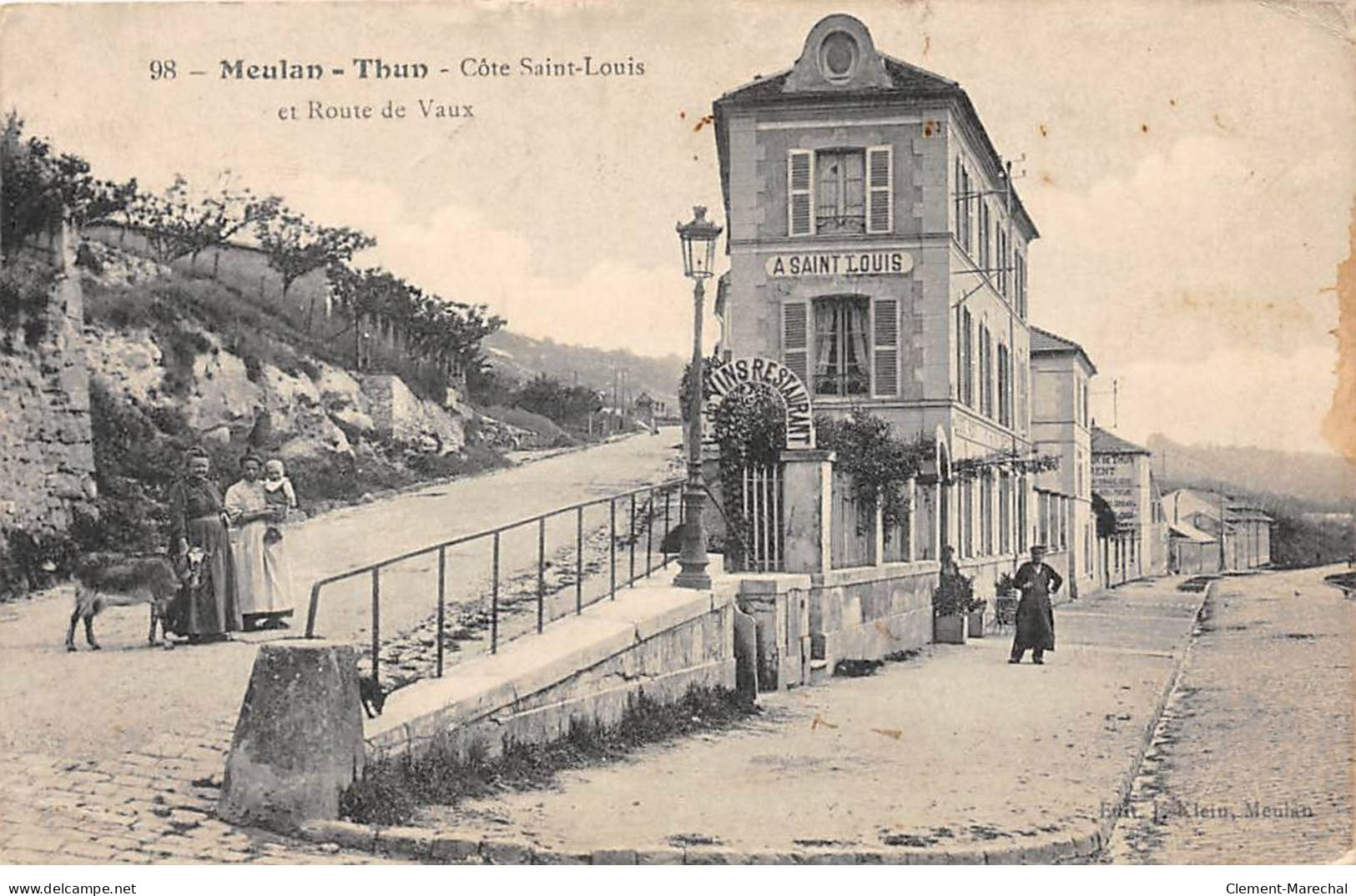 MEULAN - THUN - Côte Saint Louis Et Route De Vaux - état - Meulan
