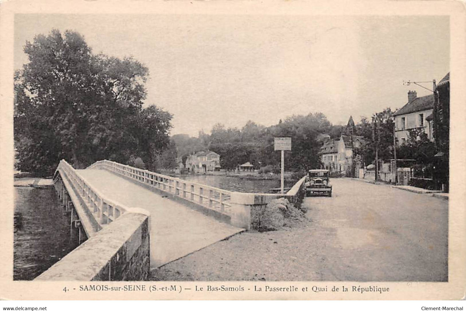 SAMOIS SUR SEINE - Le Bas Samois - La Passerelle Et Le Quai De La République - Très Bon état - Samois