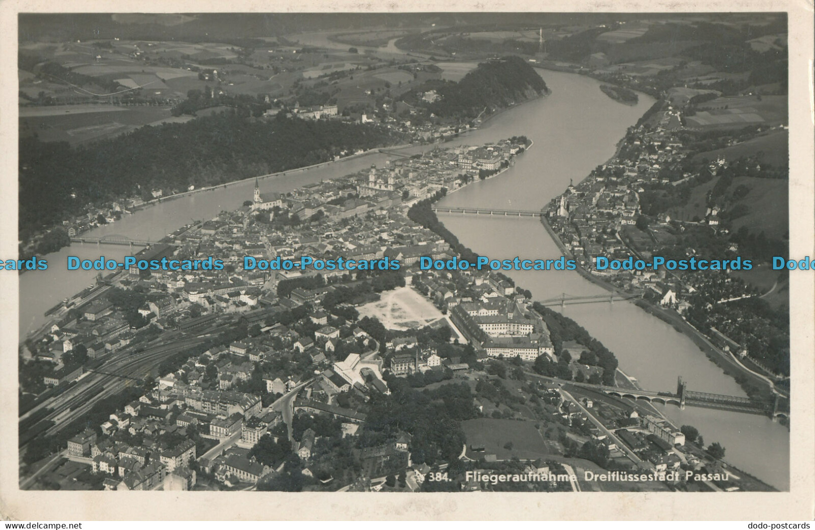 R009723 Fliegeraufnahme Dreiflussestadt Passau. Martin Herpich. RP - Monde
