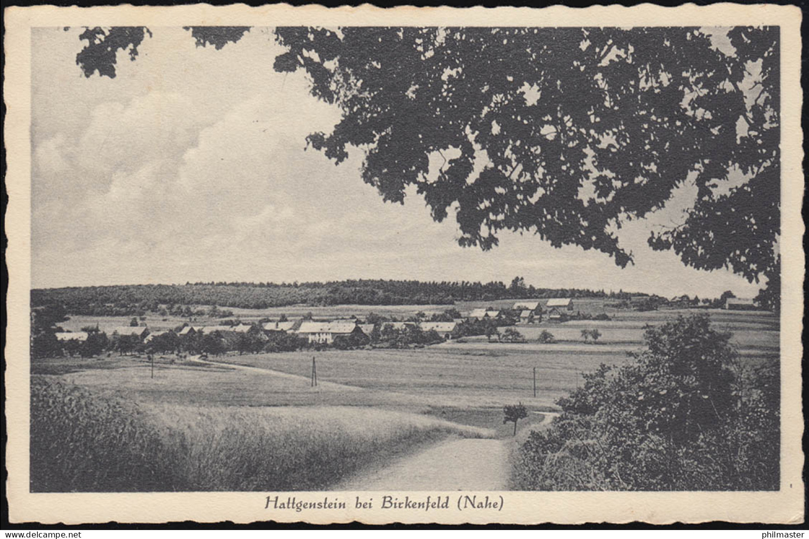 Landpost Hattgenstein über Birkenfeld (Nahe) 1935, Passende AK (ohne Frankatur) - Other & Unclassified