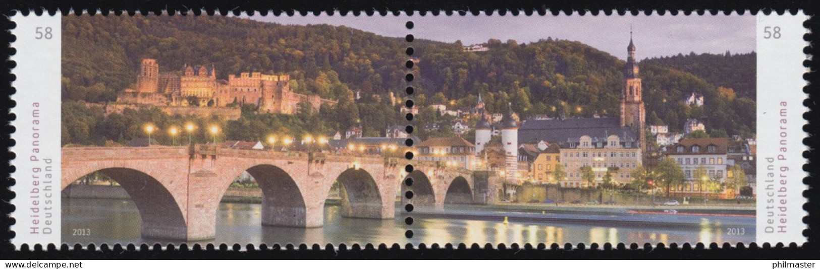 3028-3029 Panorama Heidelberg, Zusammendruck, 10 Paare ** / MNH - Nuevos