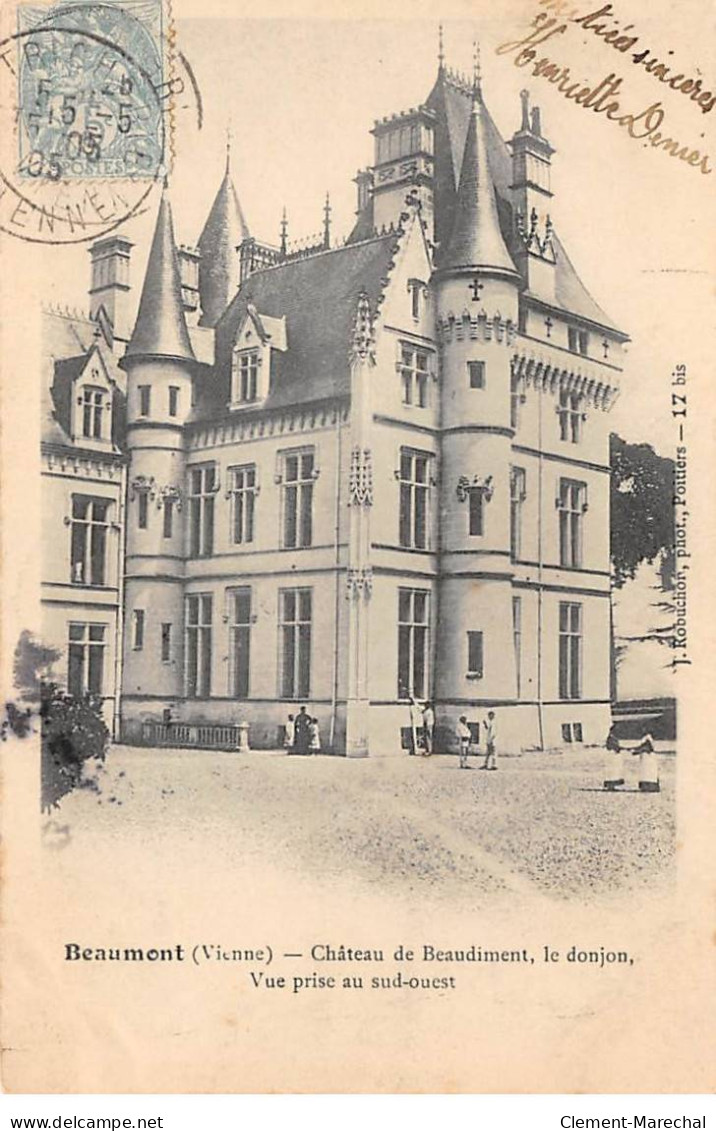 BEAUMONT - Château De Beaudiment - Le Donjon - Vue Prise Au Sud Ouest - Très Bon état - Sonstige & Ohne Zuordnung