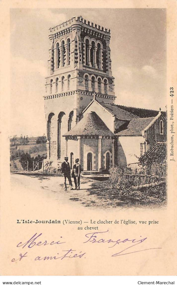 L'ISLE JOURDAIN - Le Clocher De L'Eglise, Vue Prise Au Chevet - Très Bon état - Other & Unclassified