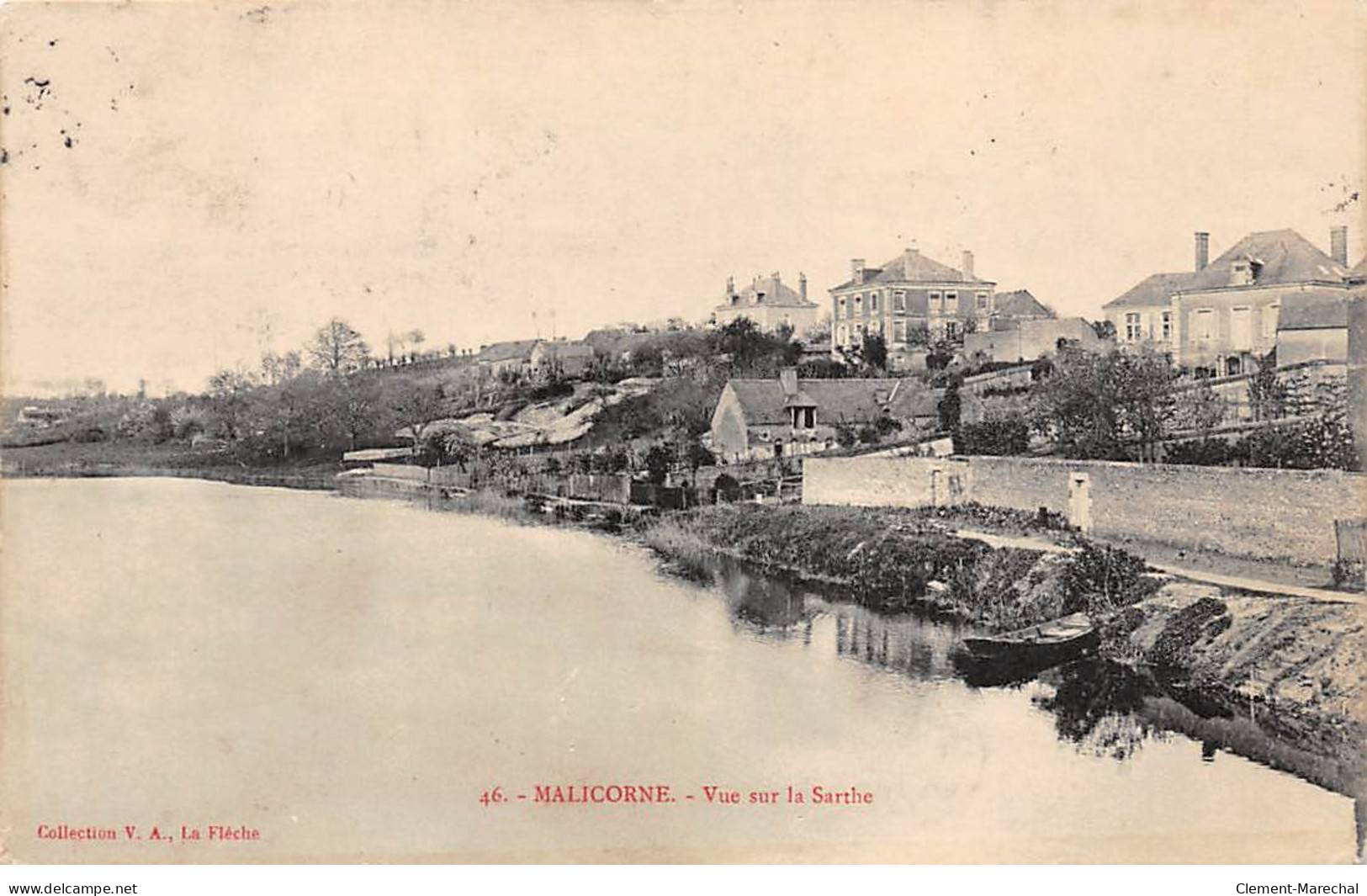 MALICORNE - Vue Sur La Sarthe - Très Bon état - Malicorne Sur Sarthe