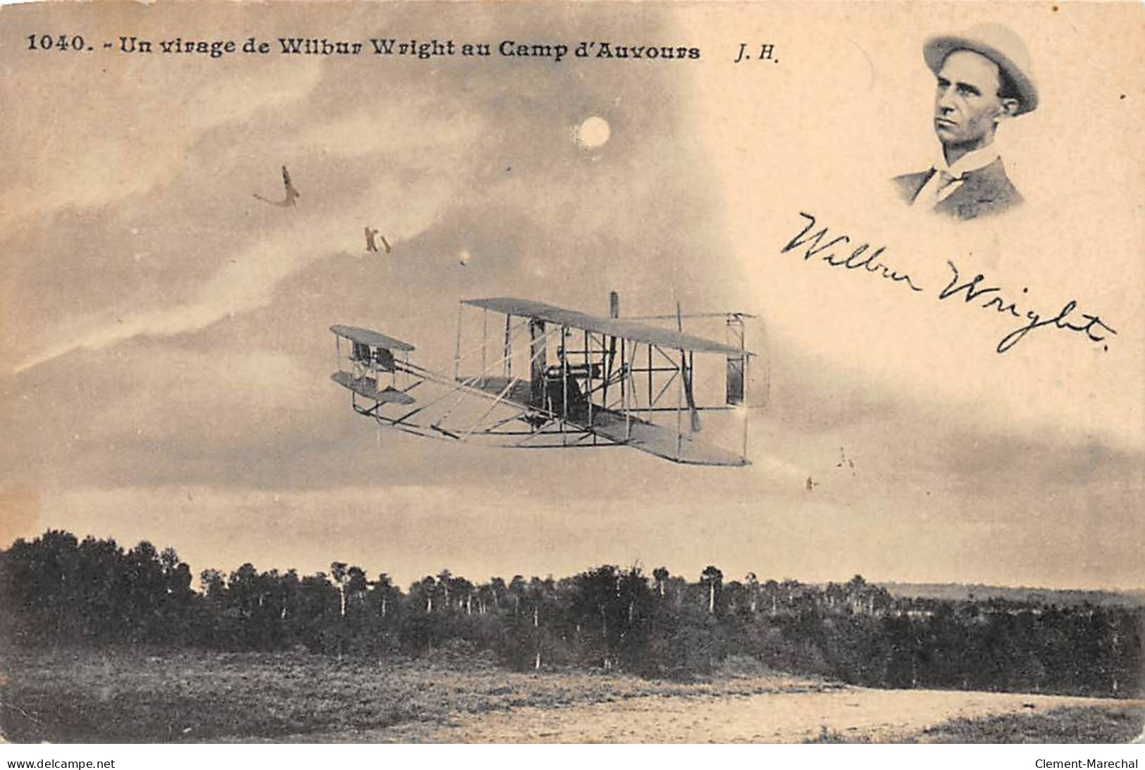 Un Virage De Wilbur Wright Au CAMP D'AUVOURS - Très Bon état - Autres & Non Classés