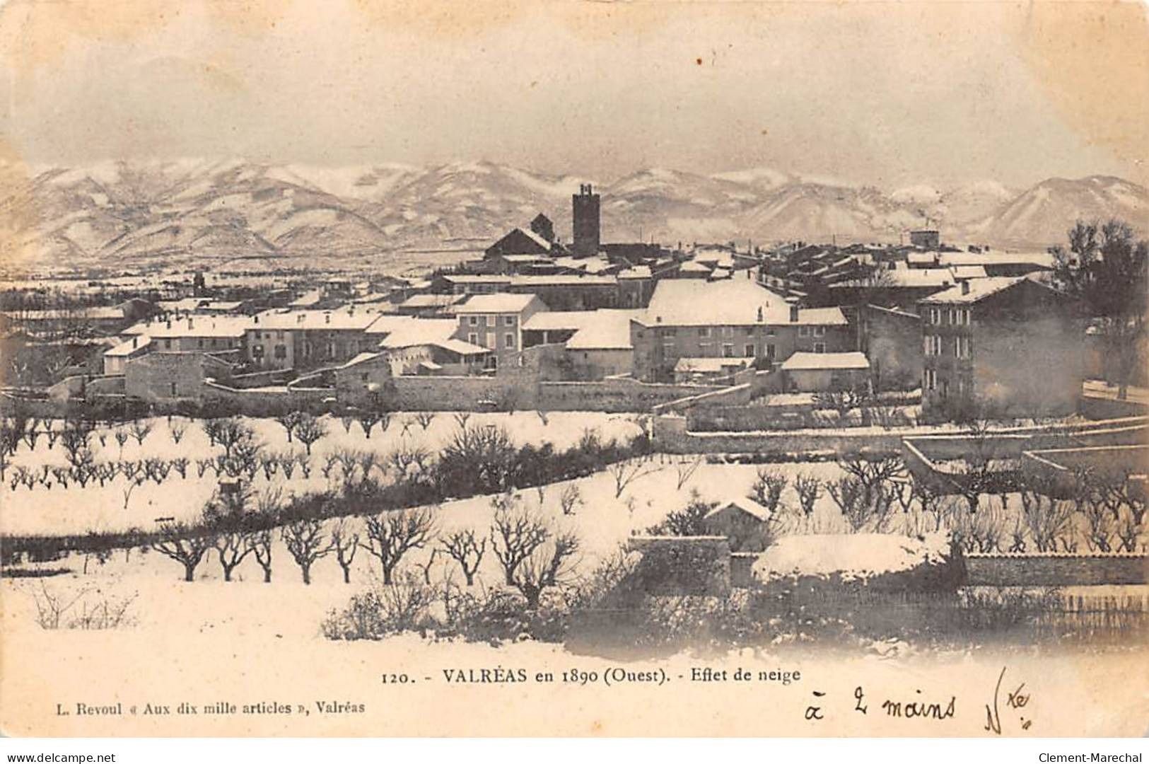 VALREAS En 1890 - Effet De Neige - Très Bon état - Valreas