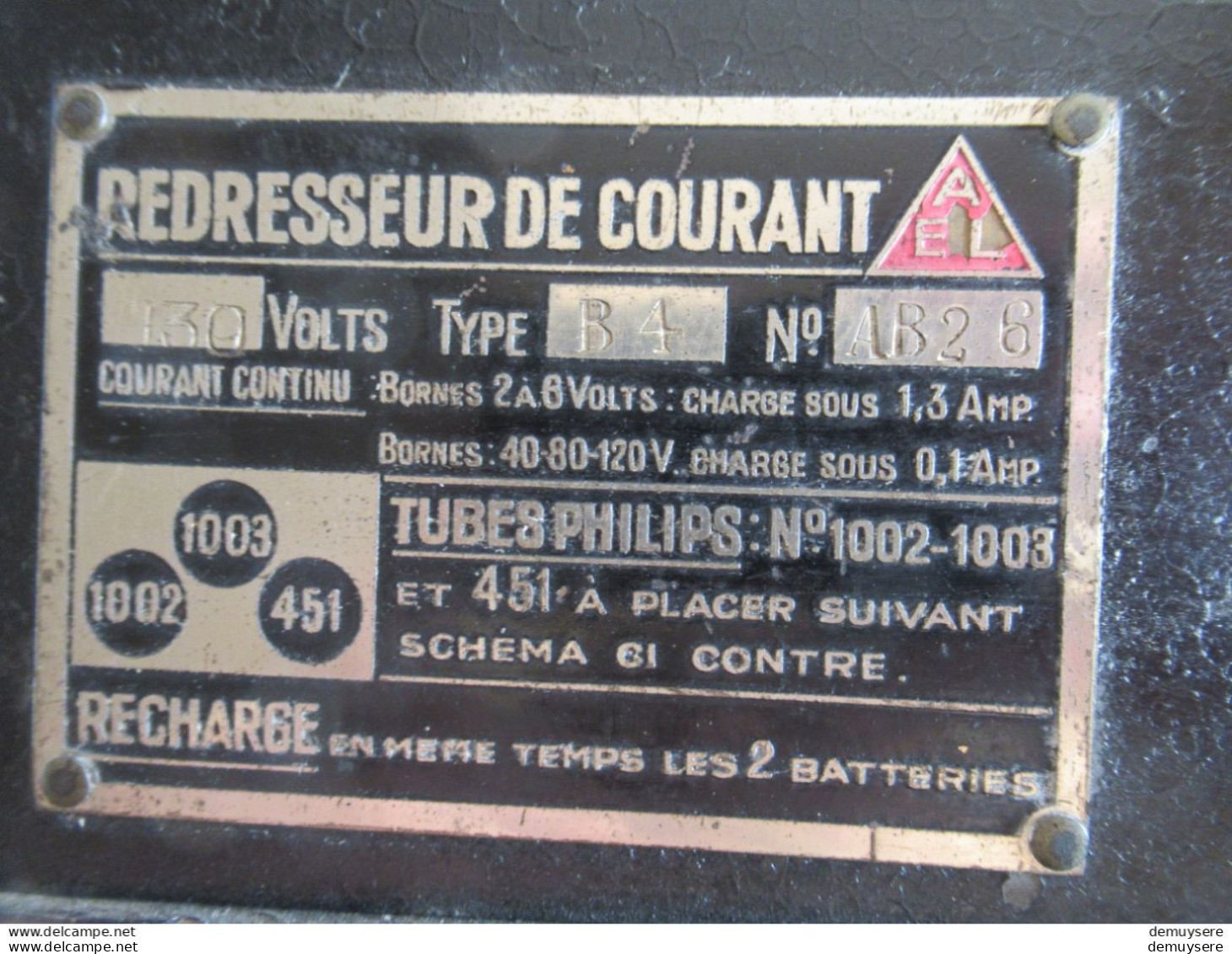 LADE 1000 -30-15- - Redesseur Courant Type B4 - Other Apparatus
