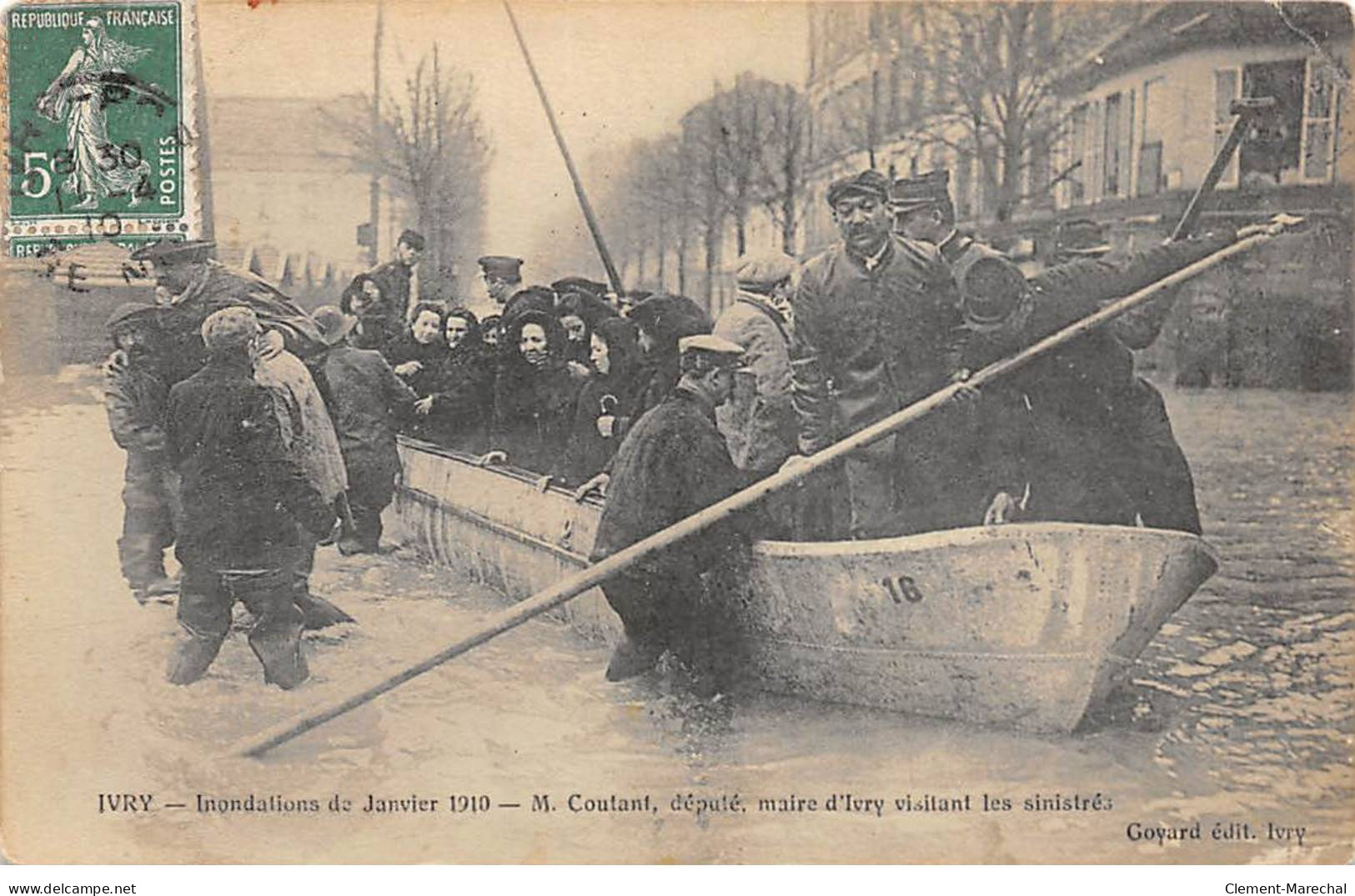 IVRY - Inondations De Janvier 1910 - M. Coutant Visitant Les Sinistrés - état - Ivry Sur Seine