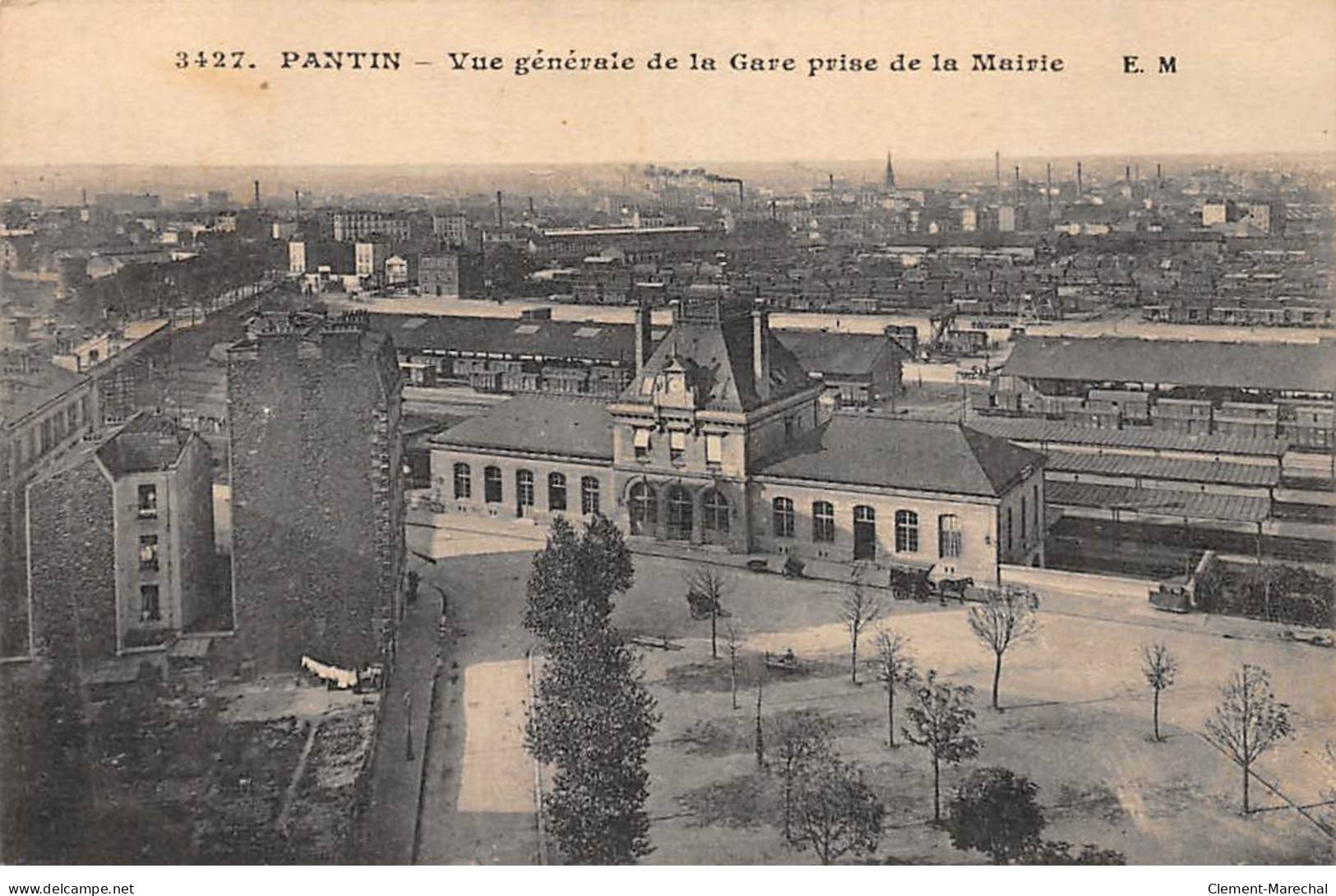 PANTIN - Vue Générale De La Gare Prise De La Mairie - Très Bon état - Pantin