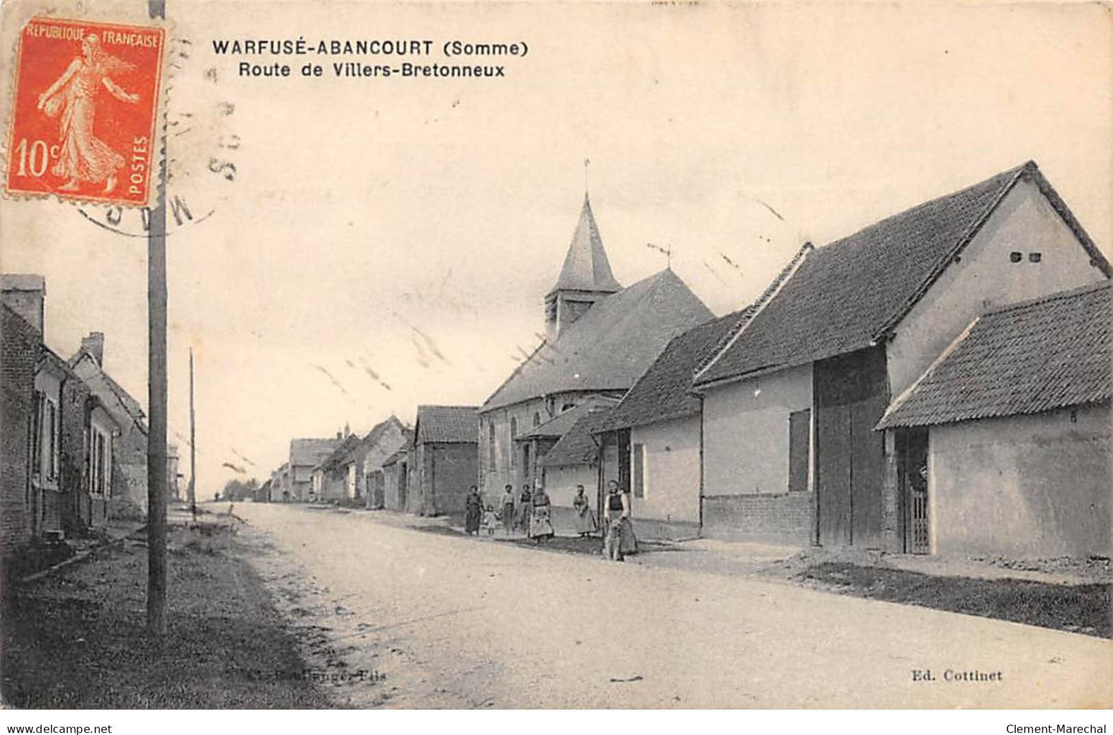 WARFUSE ABANCOURT - Route De Villers Bretonneux - Très Bon état - Andere & Zonder Classificatie