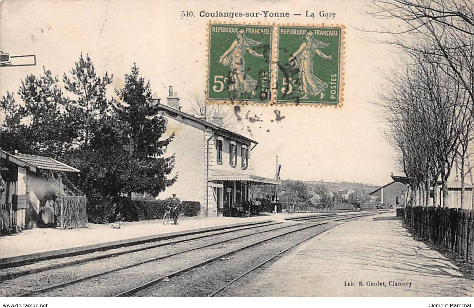 COULANGES SUR YONNE - La Gare - Très Bon état - Coulanges Sur Yonne