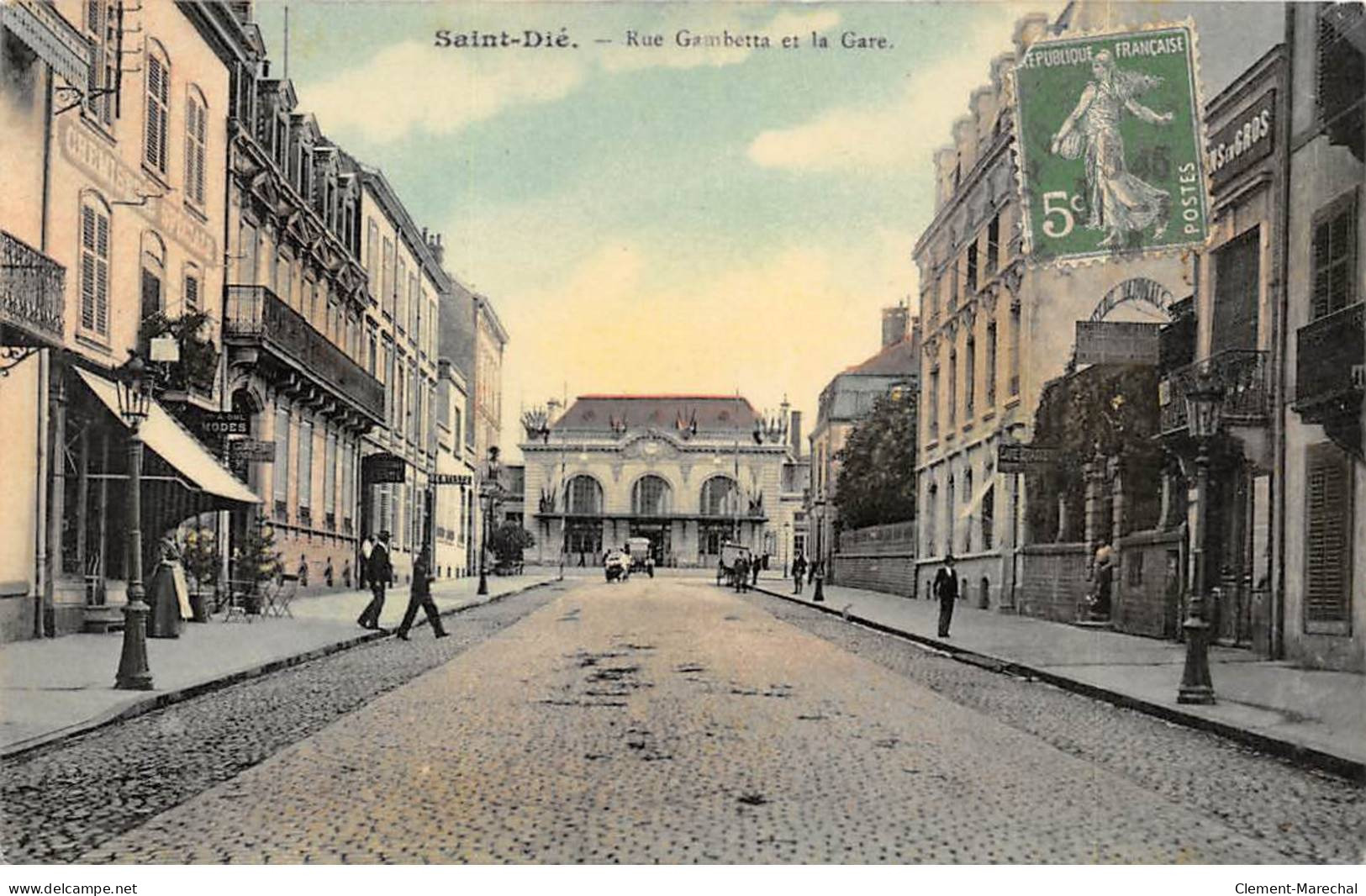 SAINT DIE - Rue Gambetta Et La Gare - Très Bon état - Saint Die