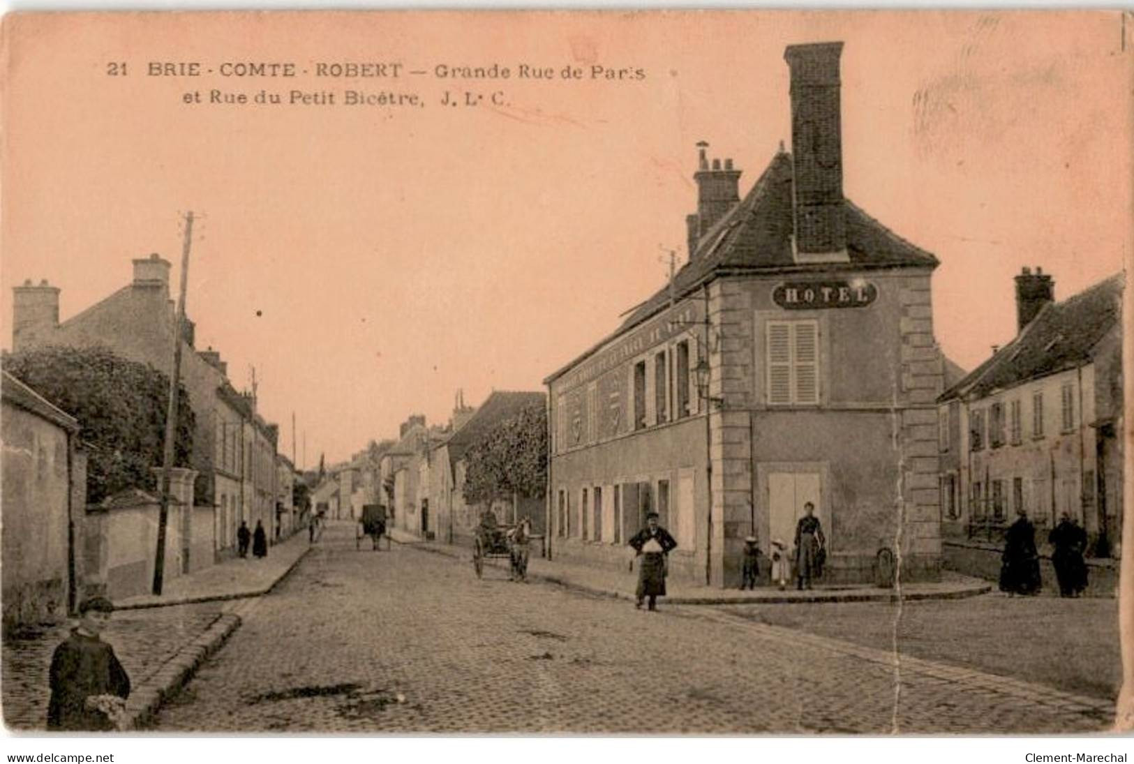 BRIE-COMTE-ROBERT: Grande Rue De Paris Et Rue Du Petit Bicêtre - état - Brie Comte Robert