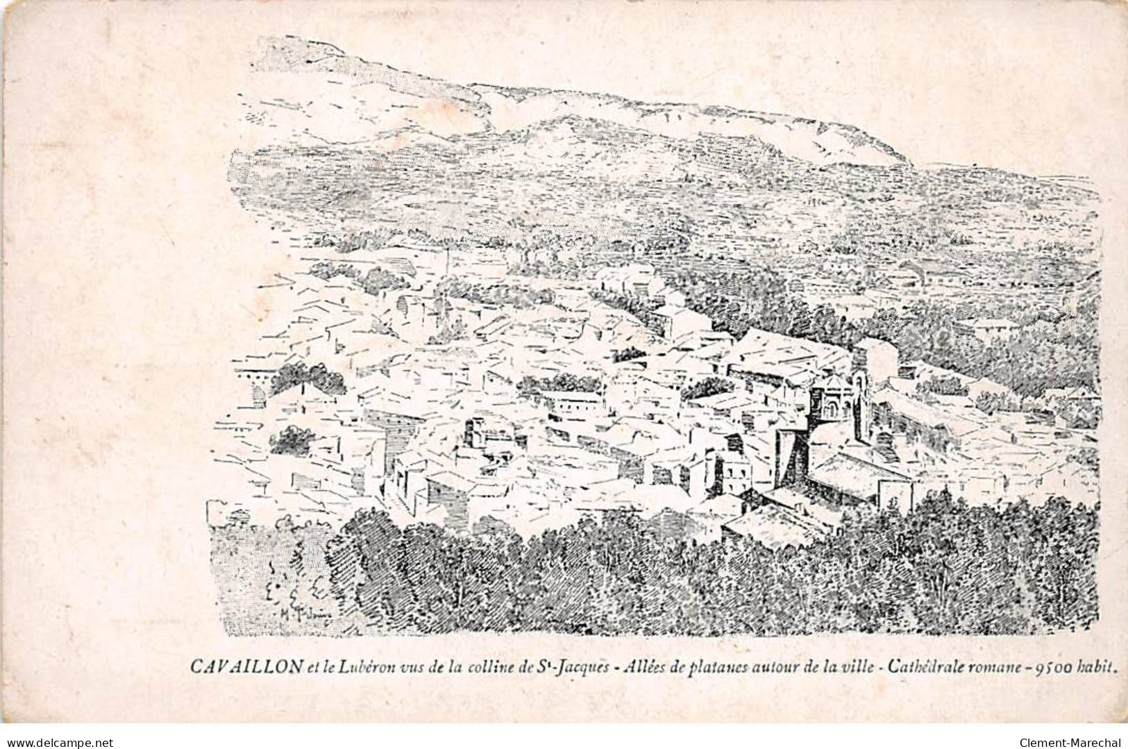 CAVAILLON Et Le Lubéron Vus De La Colline De Saint Jacques - Très Bon état - Cavaillon